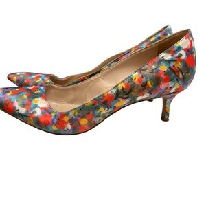 Manolo Blahnik Multicolor Floral Heels